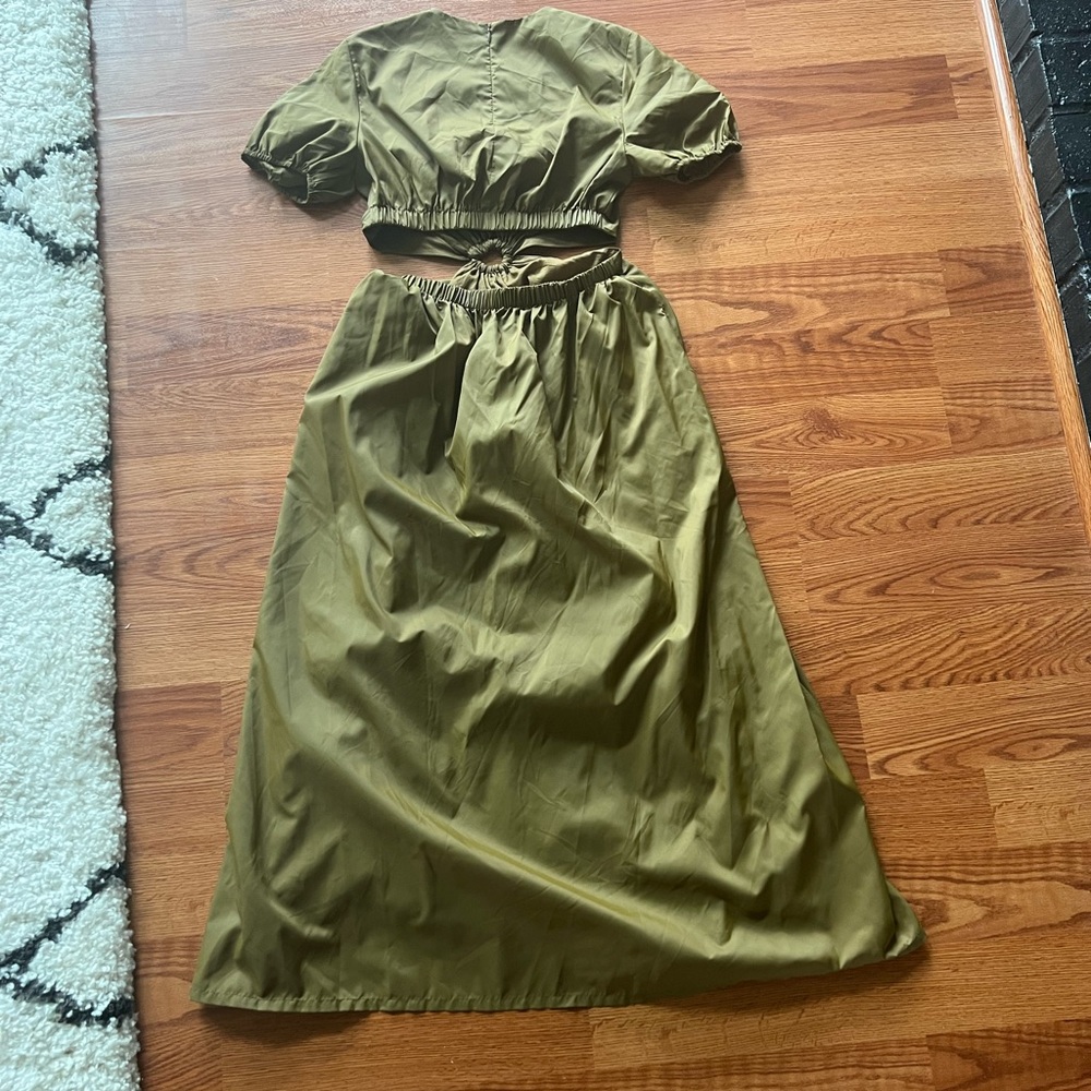 Staud Calypso Dress In Caper - Gem